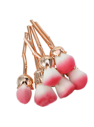 6pcs Rose Flower Makeup Brushes Set Blush 