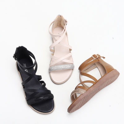 Women Drill Roman Flat Sandal