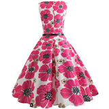 Retro Sleeveless Print Dress