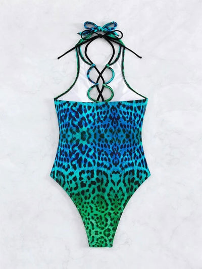Hollow Strap Sexy One-piece Swimsuit