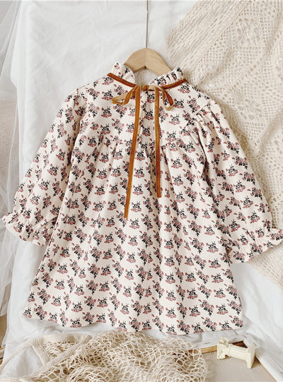 Toddler Kids Long Sleeve Floral Dress
