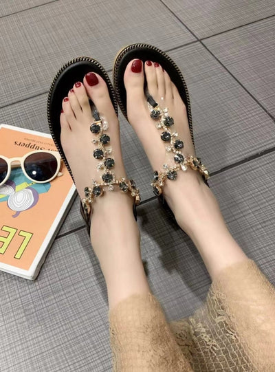 Roman Bohemian Rhinestone Sandals