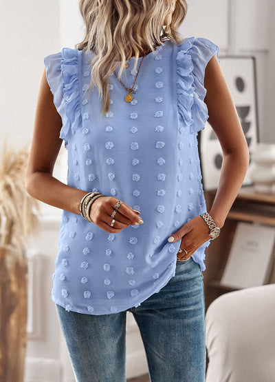 Women Ruffled Shirt Top
