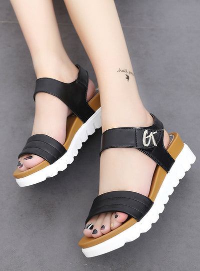 Women Aged Leather Flat Fashion Women Shoes