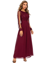 Chiffon Stitching Sequined Dress