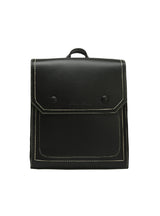Retro-style Solid Color PU Backpack