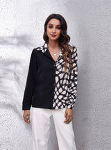 Plaid Bubble Sleeve Long Sleeve Shirt