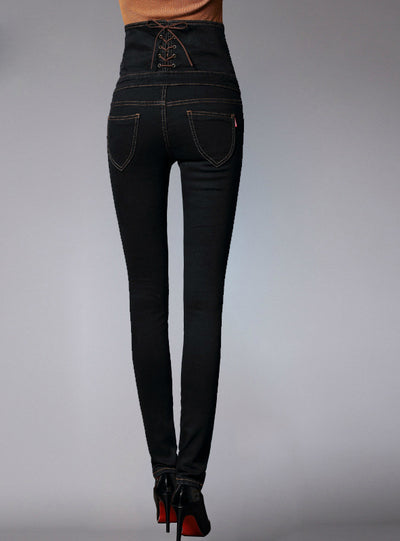 Women Denim Cotton Large Pants Oversize Trousers 