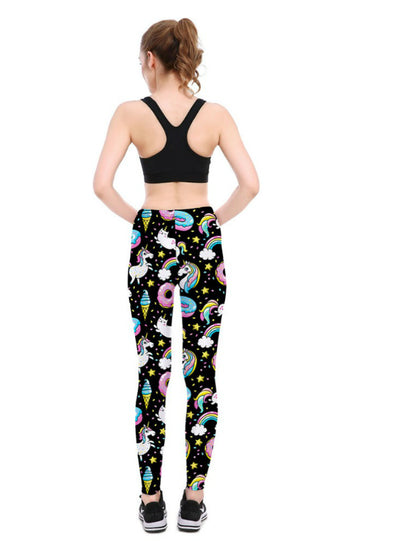 Ice Cream God Horse Leggings Print Fitness Legging 