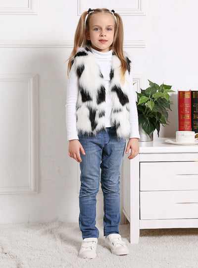 Girl's Thin Waistcoat Winter Short Jacket