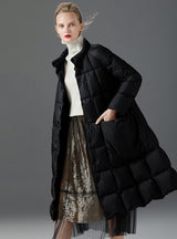 Loose Scarf White Duck Down Jacket Coat