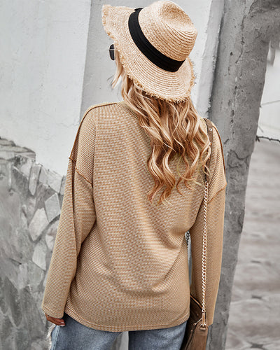 Sexy Long Sleeve Button Tops
