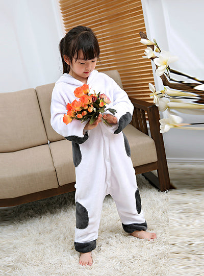 Children's Pajamas Cartoon Big White Animals Conjoined Flannel