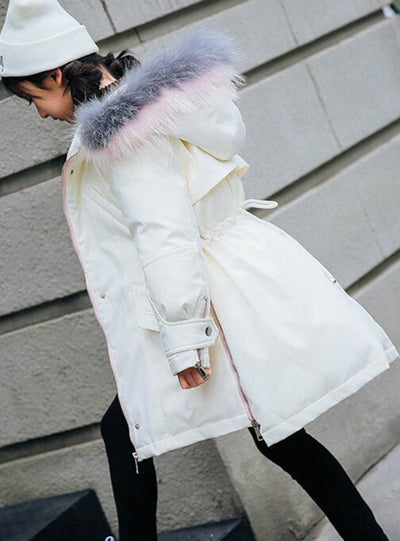 Children Down Coat Outerwear Overcoat Parkas Hooded