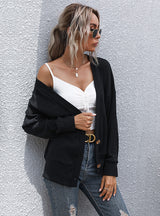 Cardigan Long Sleeve V-neck Sweater Jacket