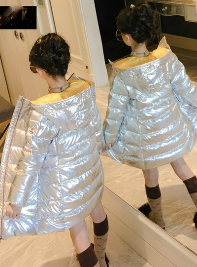 Middle Long Girl Cotton-Padded Jacket Cotton-Padded