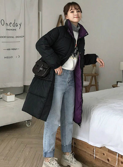 Hooded Ladies Coat Long Coats Parka Oversize