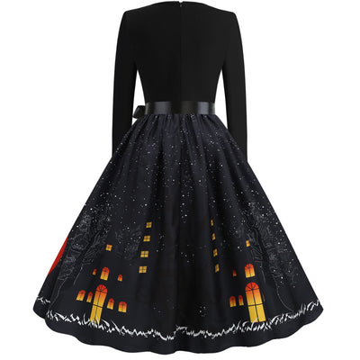 Pumpkin Print Dress for Halloween