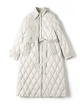 Thin Lapel Long Down Jacket