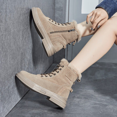 Leather Snow Wool Plus Velvet Joker Cotton Shoes