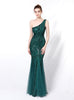 Strapless Sequined Tulle Lace up Long Evening Dresses