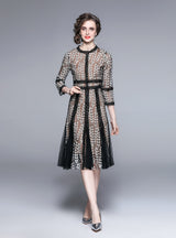 Mesh Embroidery Patchwork Dress