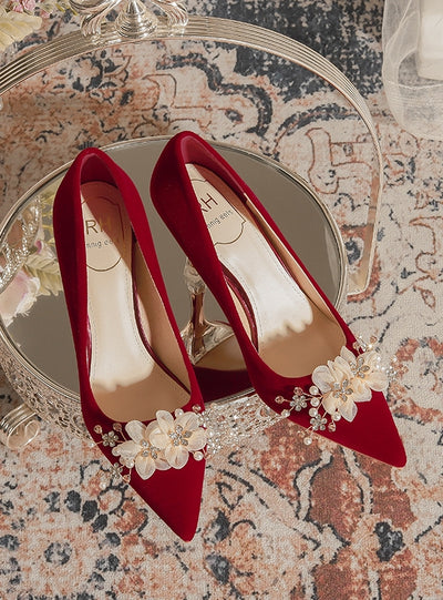 Red Wedding Shoes Bride Shoes