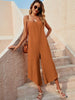 Loose Irregular Pocket Suspender Jumpsuit