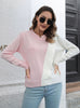 Contrast Twist Three-dimensional Loose Sweater