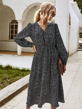 Long Sleeve Elegant Floral Dress