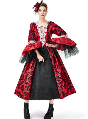 Women Vampire Costume Retro Palace Dress