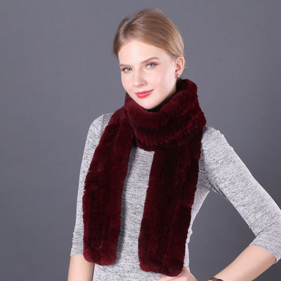 Women Rex Rabbit Fur Scarf