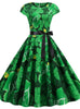 Round Neck Four-leaf Clover Dress