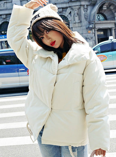 Winter Jacket Women Stand Collar Coat Loose