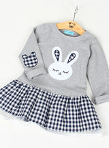 Rabbit Appliques Design for Girls Dresses