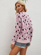 Loose Pullover Little Heart Sweater