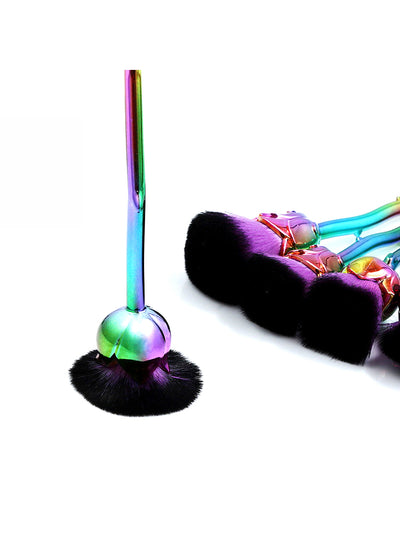 6pcs Rose Flower Makeup Brush Sets Purple Easy 