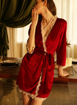 Loose Sexy Home Velvet Robe Coat