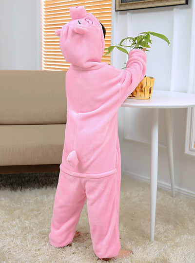 Children's Onesie Cosplay Pink Pig Animal 