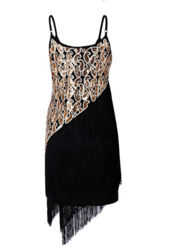 Sexy Straps Tassels Sequins Club Dress