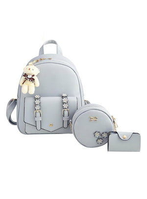 3pcs Autumn Winter Women Backpacks Set Rucksack 