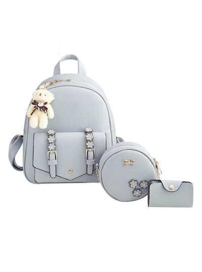 3pcs Autumn Winter Women Backpacks Set Rucksack 