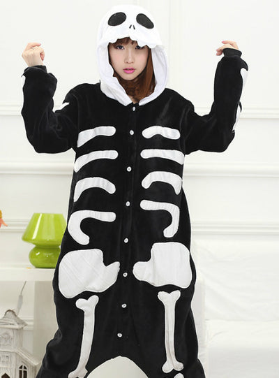 Skull Costume Pyjama Anime Warm Sleepwear 