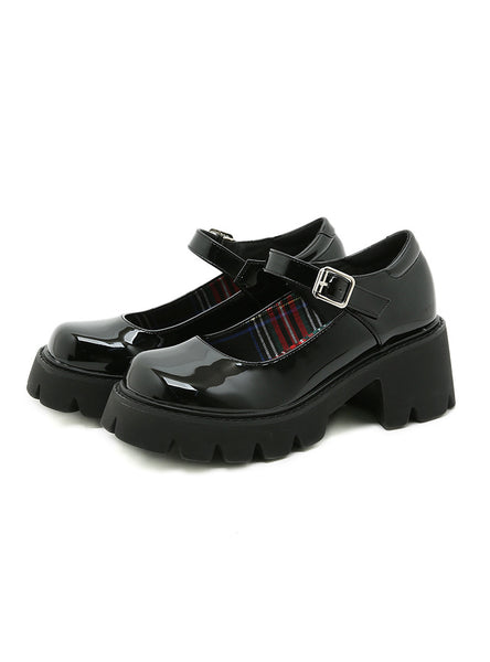 Thick Thin Retro Little Leather Shoes