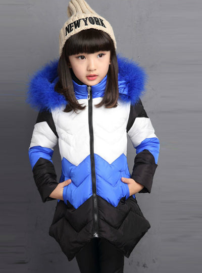 Winter Coats Girls Jacket Hooded Warm Down Jackets 