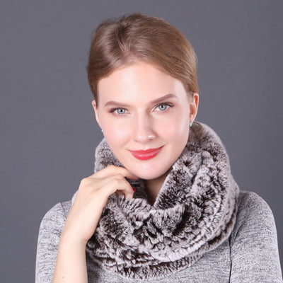 Women Rex Fur Scarf Ladies Fur Scarf