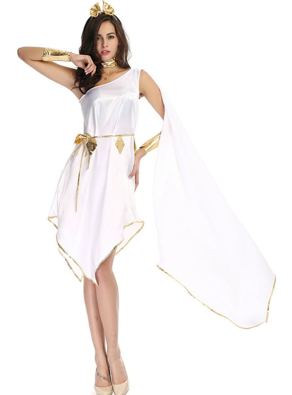 Halloween White Goddess Elegant Irregular Dress – Lilacoo