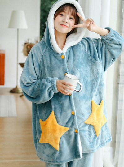 Blue Star Ovely Winter Coral Fleece Nightwear