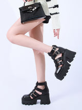 Baotou hHollow Sandals Sponge Cakes Thick-soled Boots