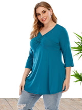 Large Size Women's Nine-point Sleeve Top